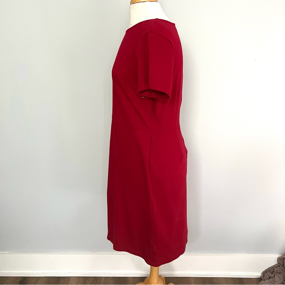 NWOT Old Navy Red Stretchy Short Sleeve Sheath Dress Size L - Picture 6 of 9